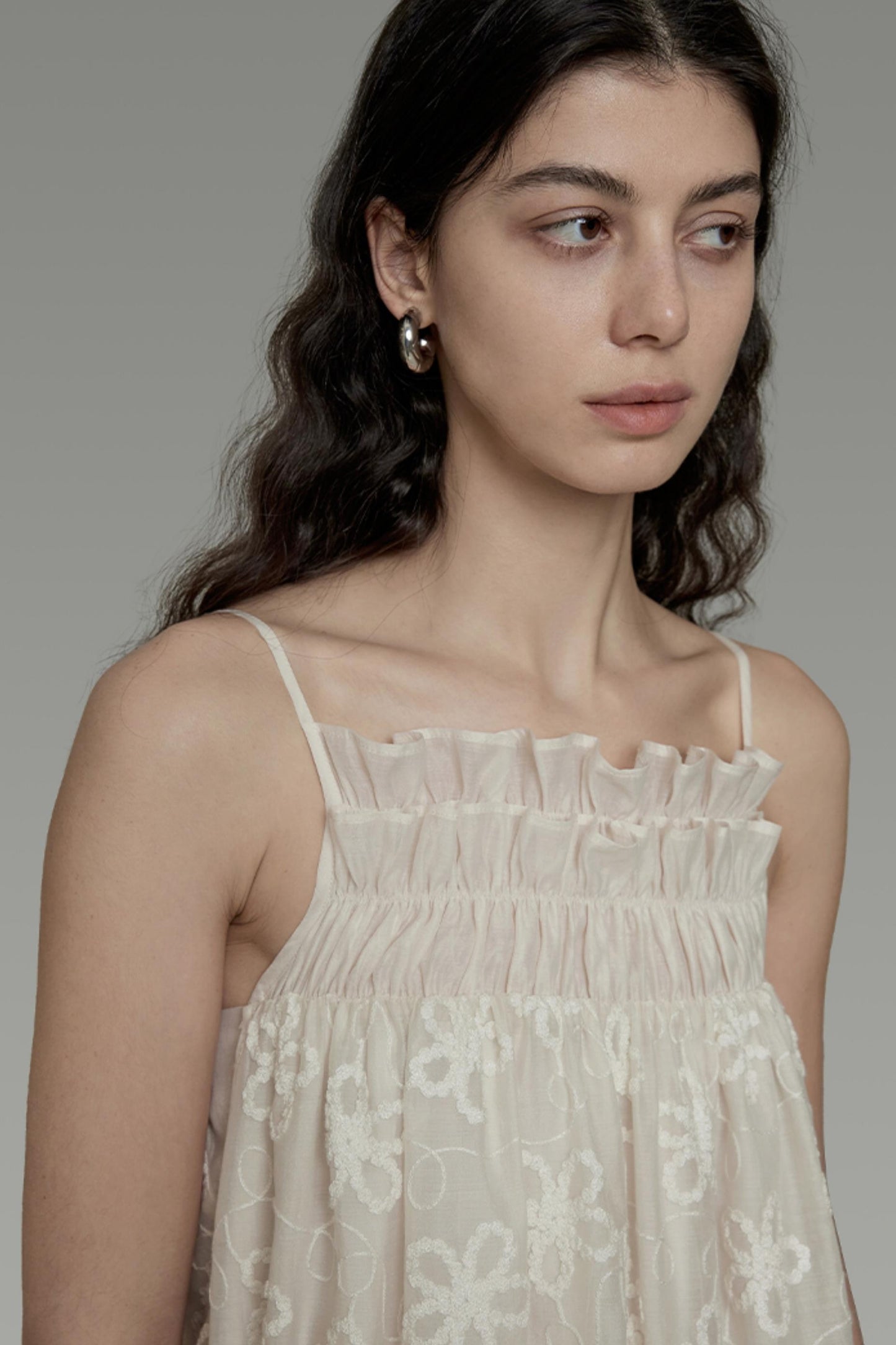 Double Layer Halter Pleated Dress