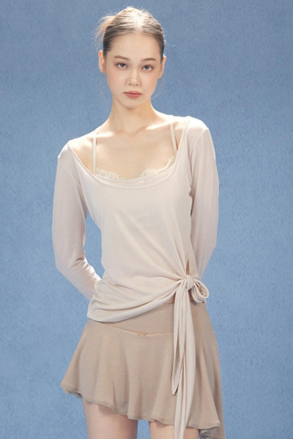 Chic U-Neck Corset Top Set