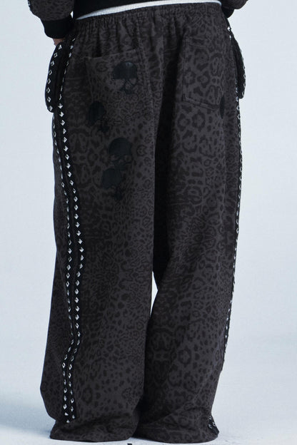 Leopard Print Hooded Jacket Set-Up