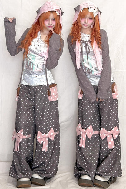 Polka Dot Loose Trousers