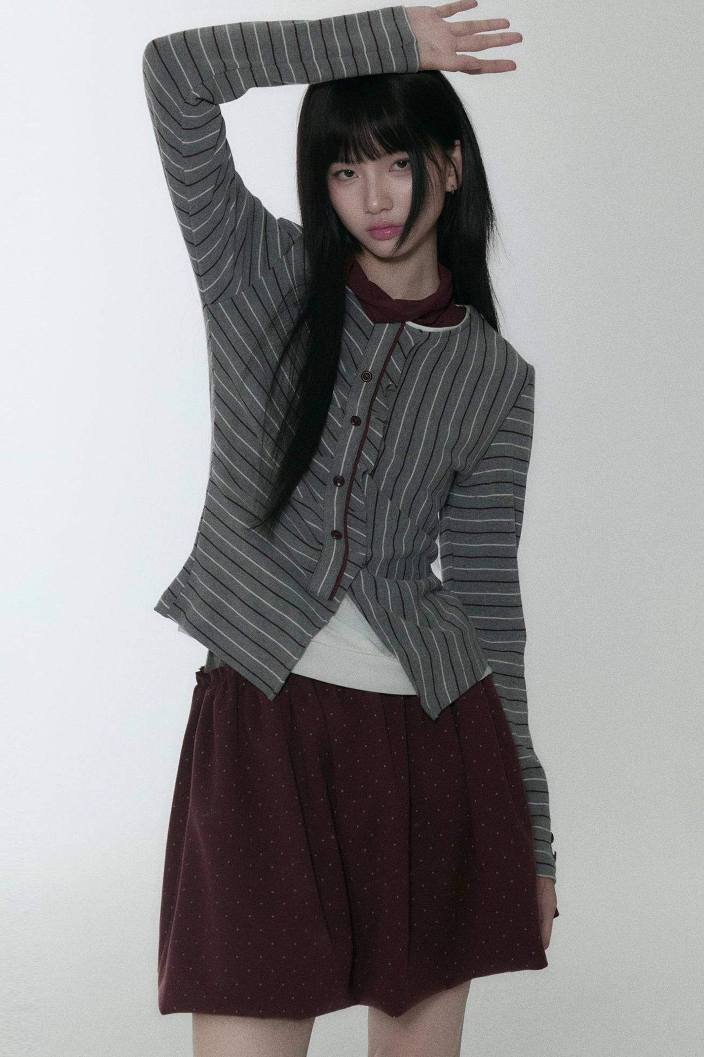 Layered Stripe Long Sleeve Top