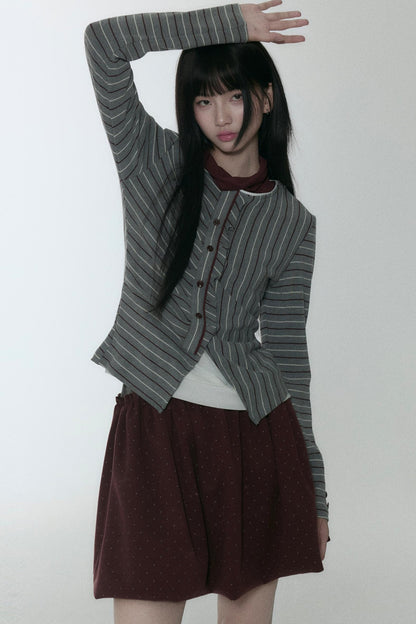 Layered Stripe Long Sleeve Top