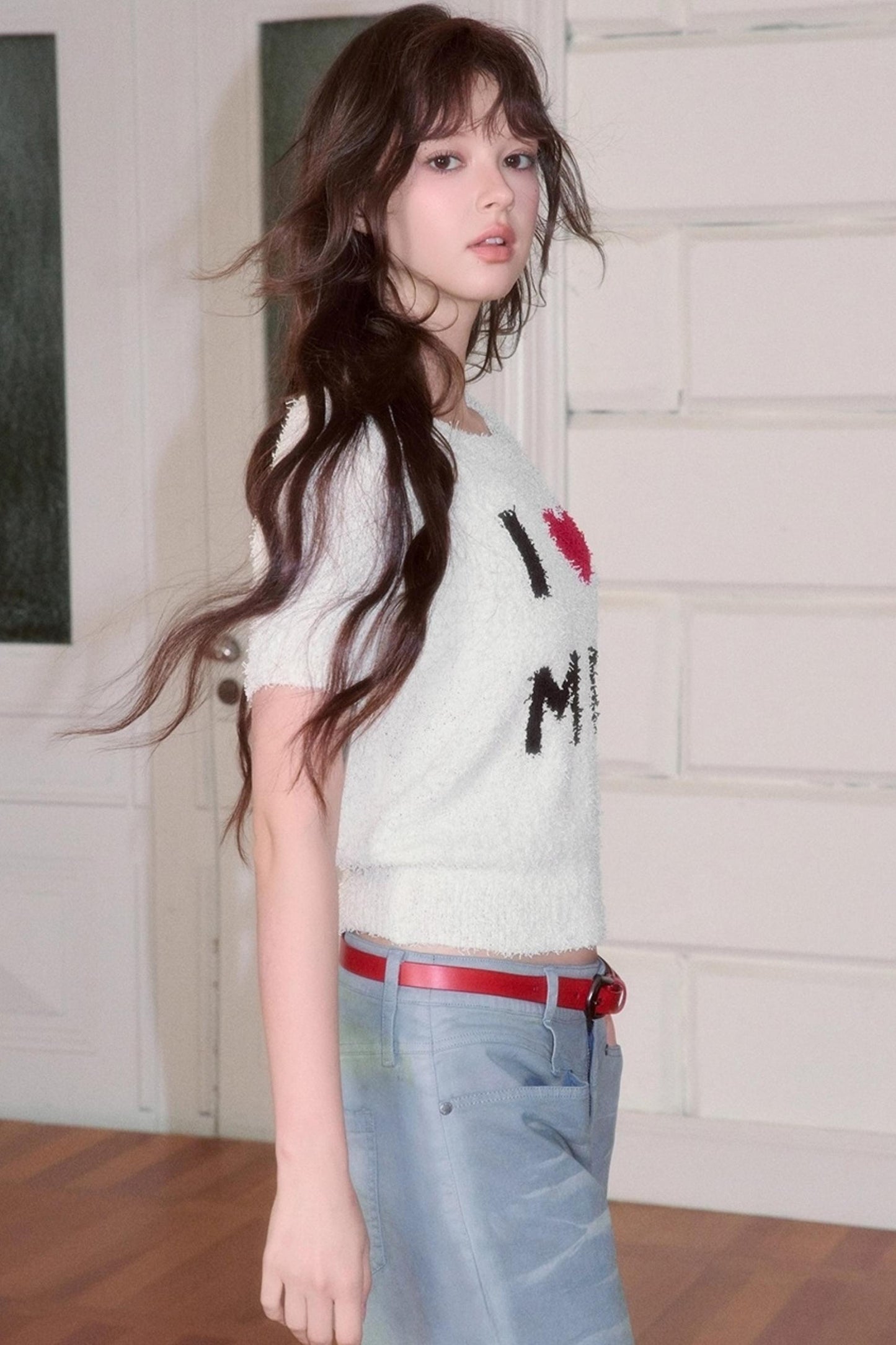 Versatile Crew Neck Love Knitwear