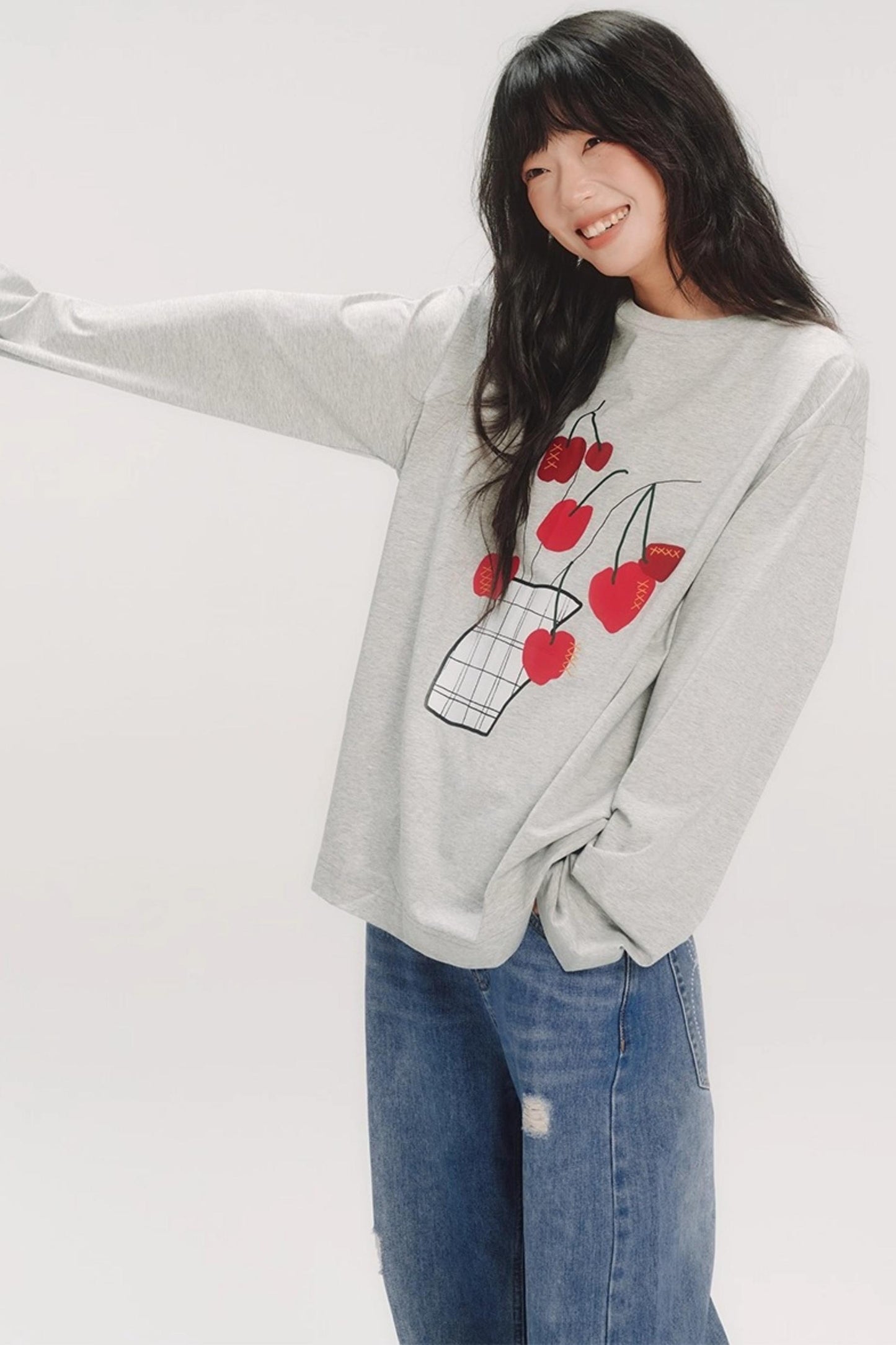 Hand-Painted Cherry Bonsai T-Shirt