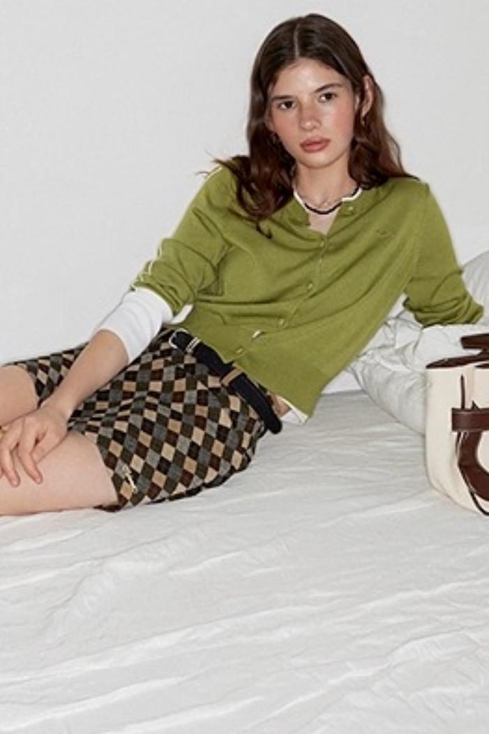 아메리칸 레트로 스타일의 A라인 슬리밍 스커트