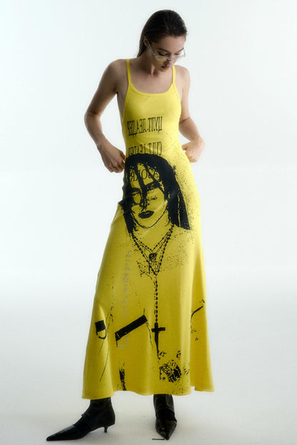 Spicy Halter Rhinestone Maxi Dress