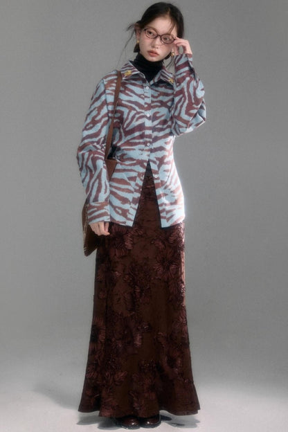 Castle Vine Velvet Skirt