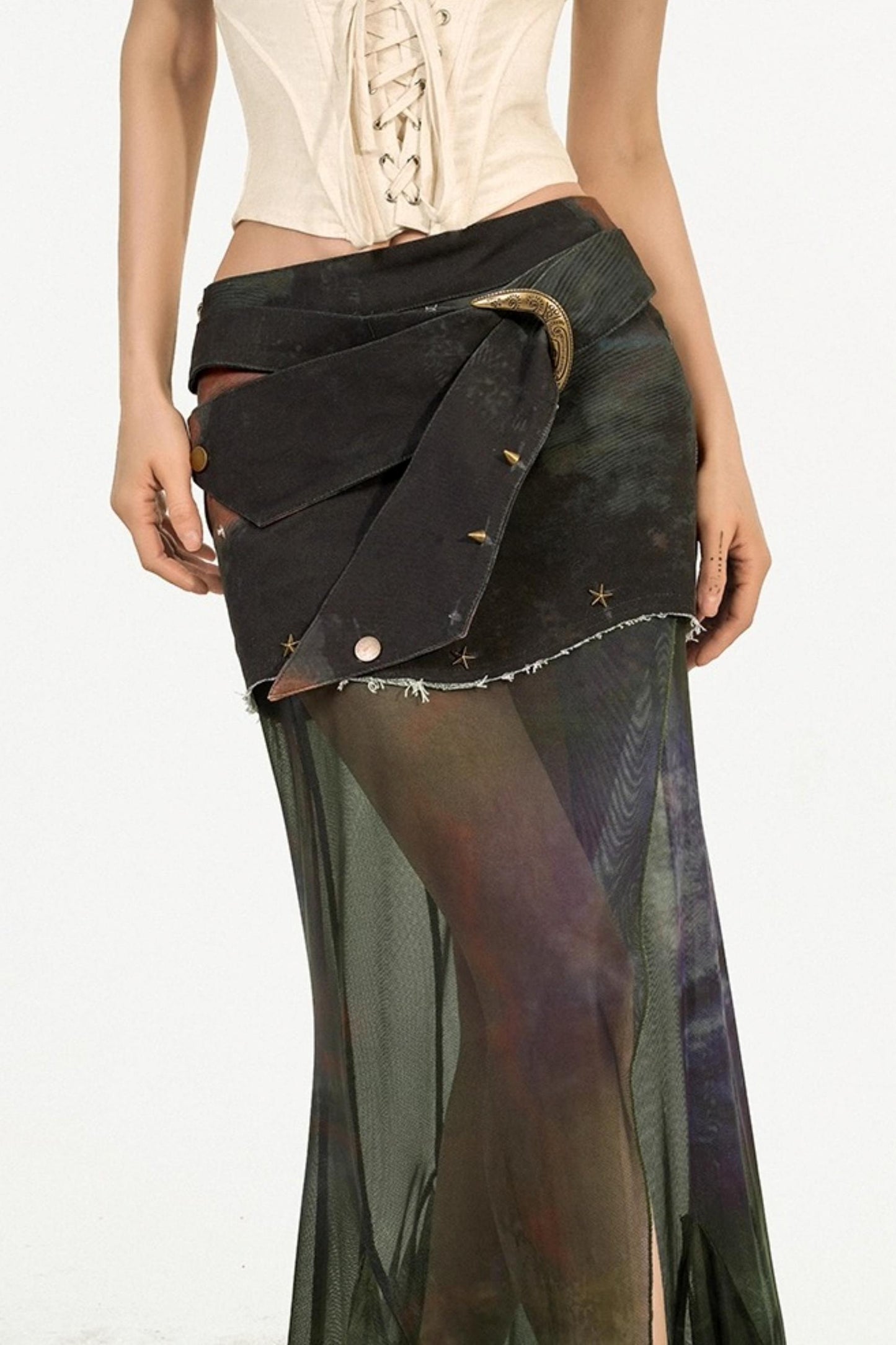 Aurora Mesh Mermaid Tail Skirt