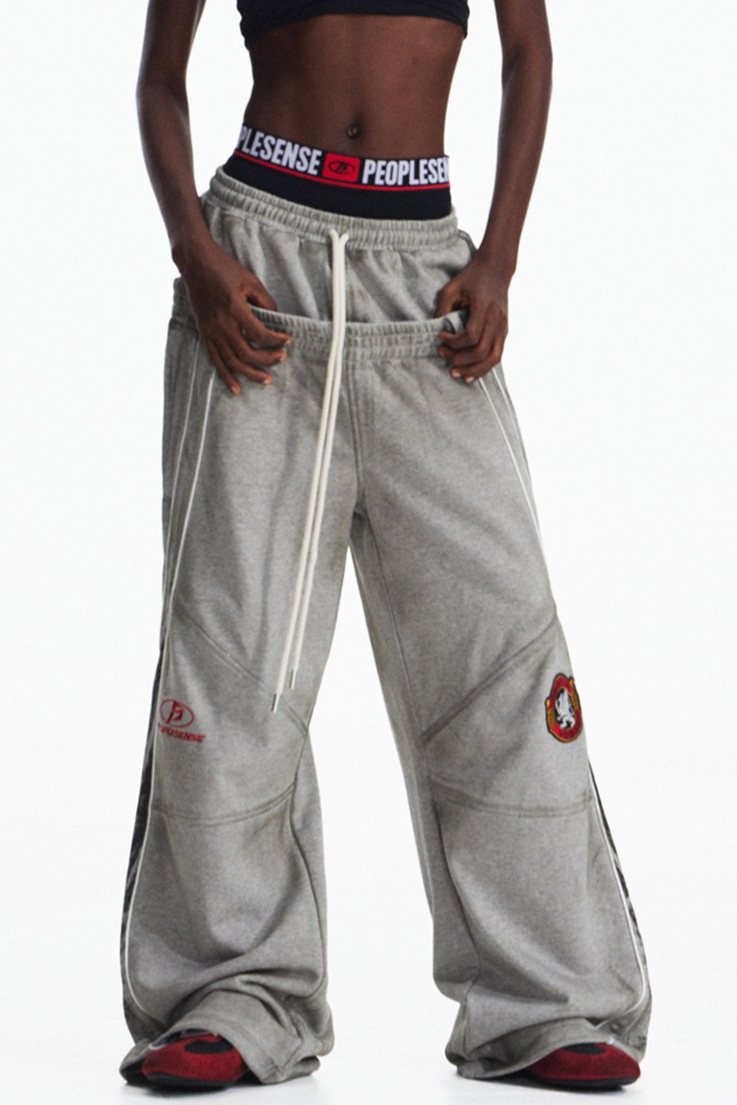 Sense Distressed Wide-Leg Pants