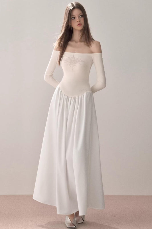 One-Shoulder Rhinestone Dress