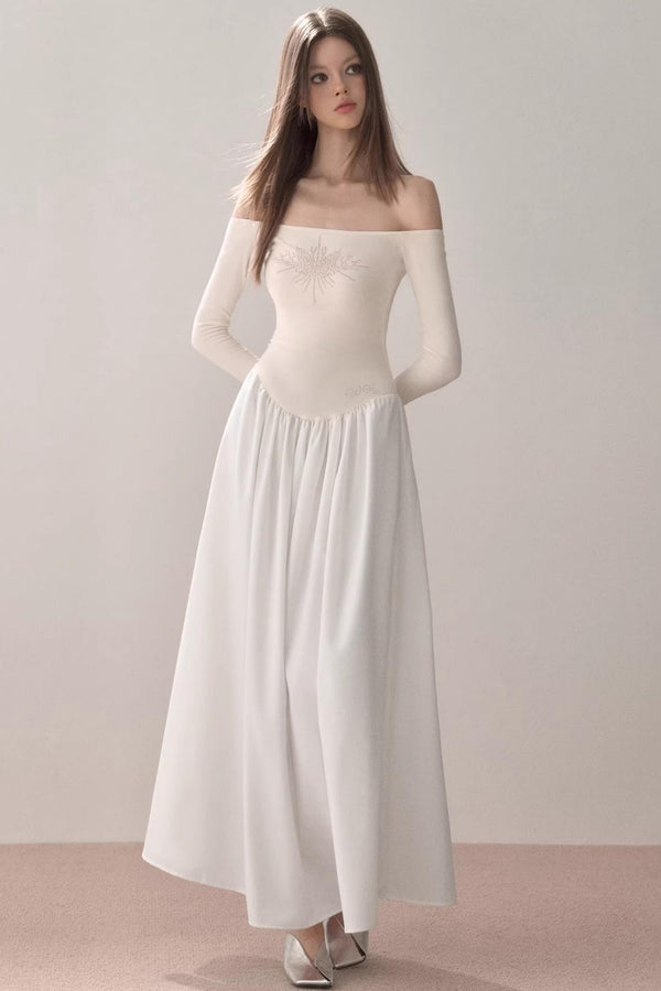 One-Shoulder Rhinestone Dress