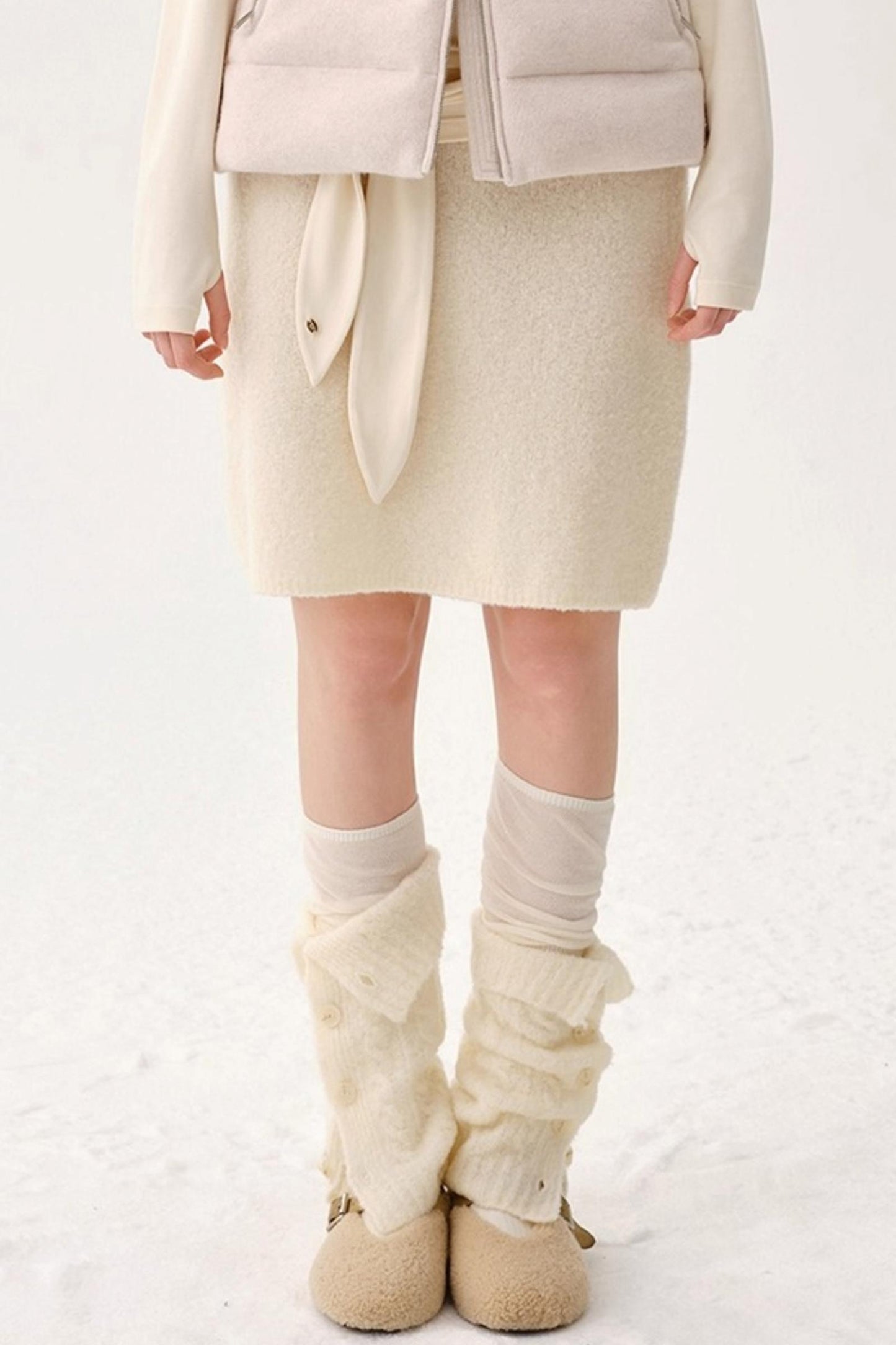 Warm Wool Blend Knit Socks