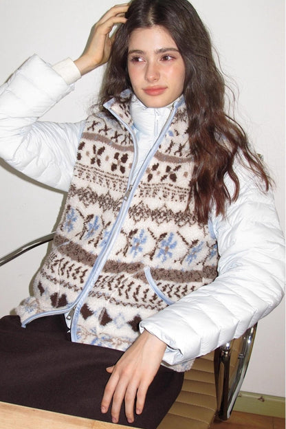 Sea Salt Cocoa Faux Shearling Jacket Set-Up