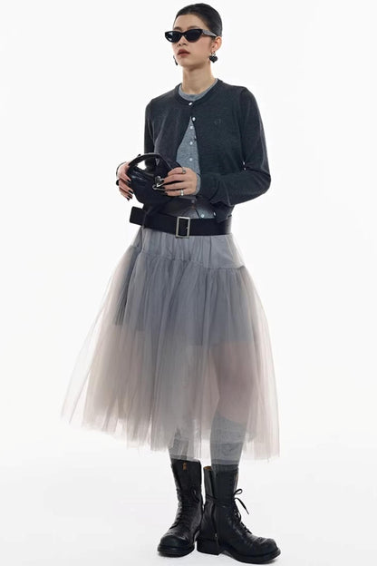 Holiday Edition Smoky Gray Tulle Skirt
