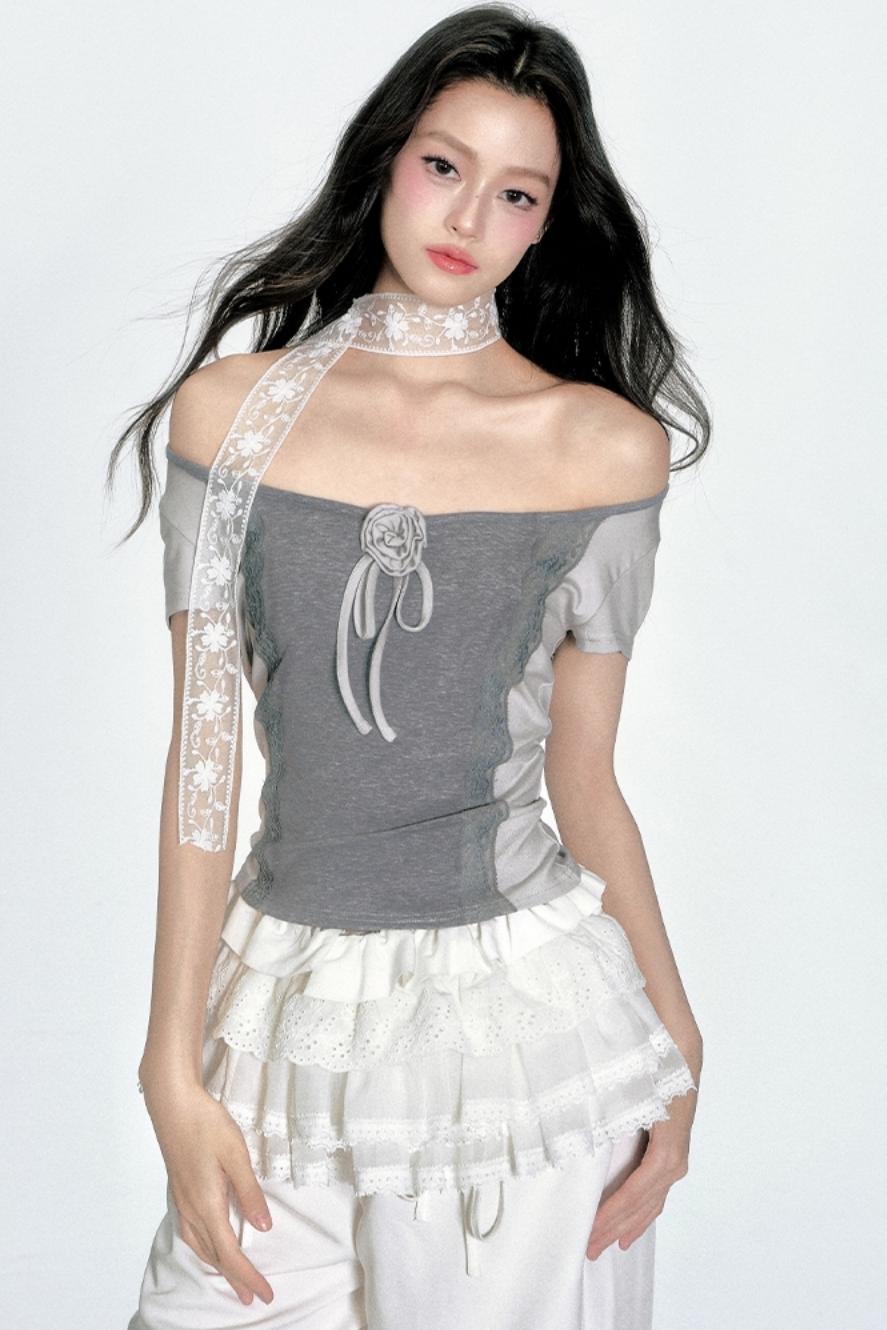 Color Clash Knit Tee