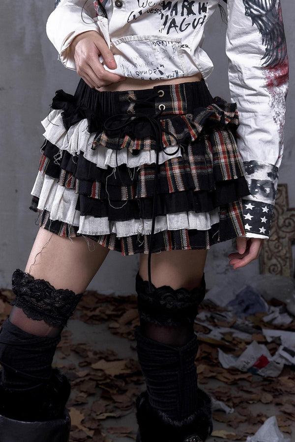 Vintage Rebel Plaid Skirt