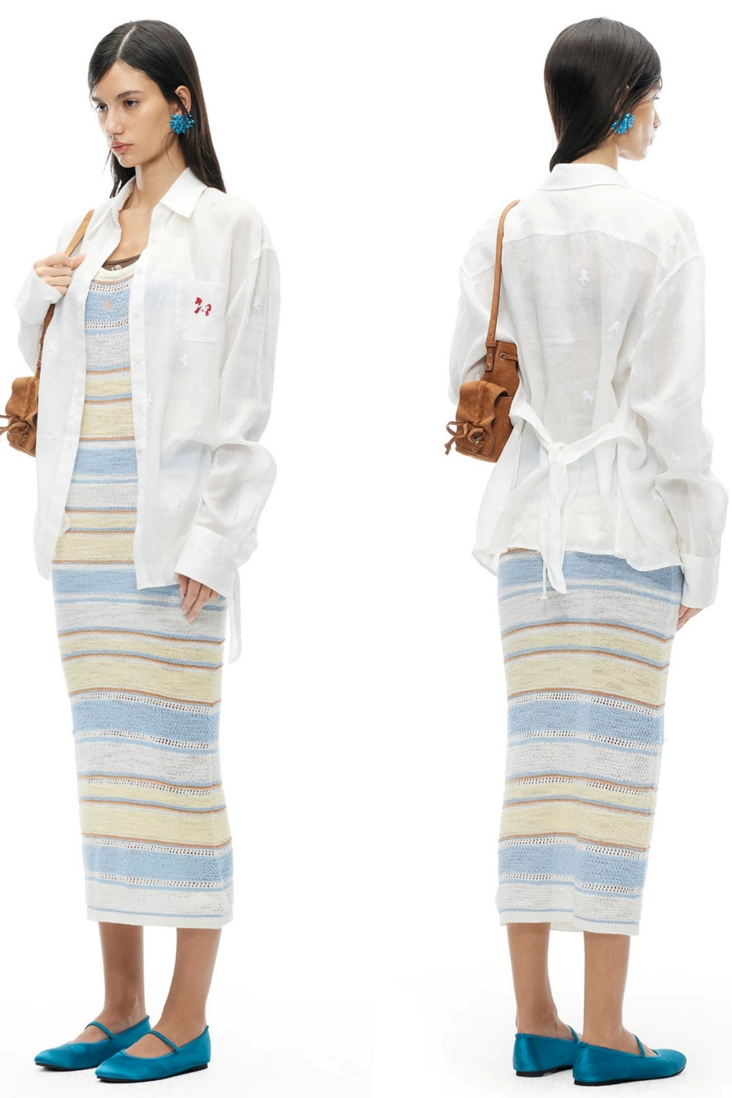 Tencel Pony Print Blouse
