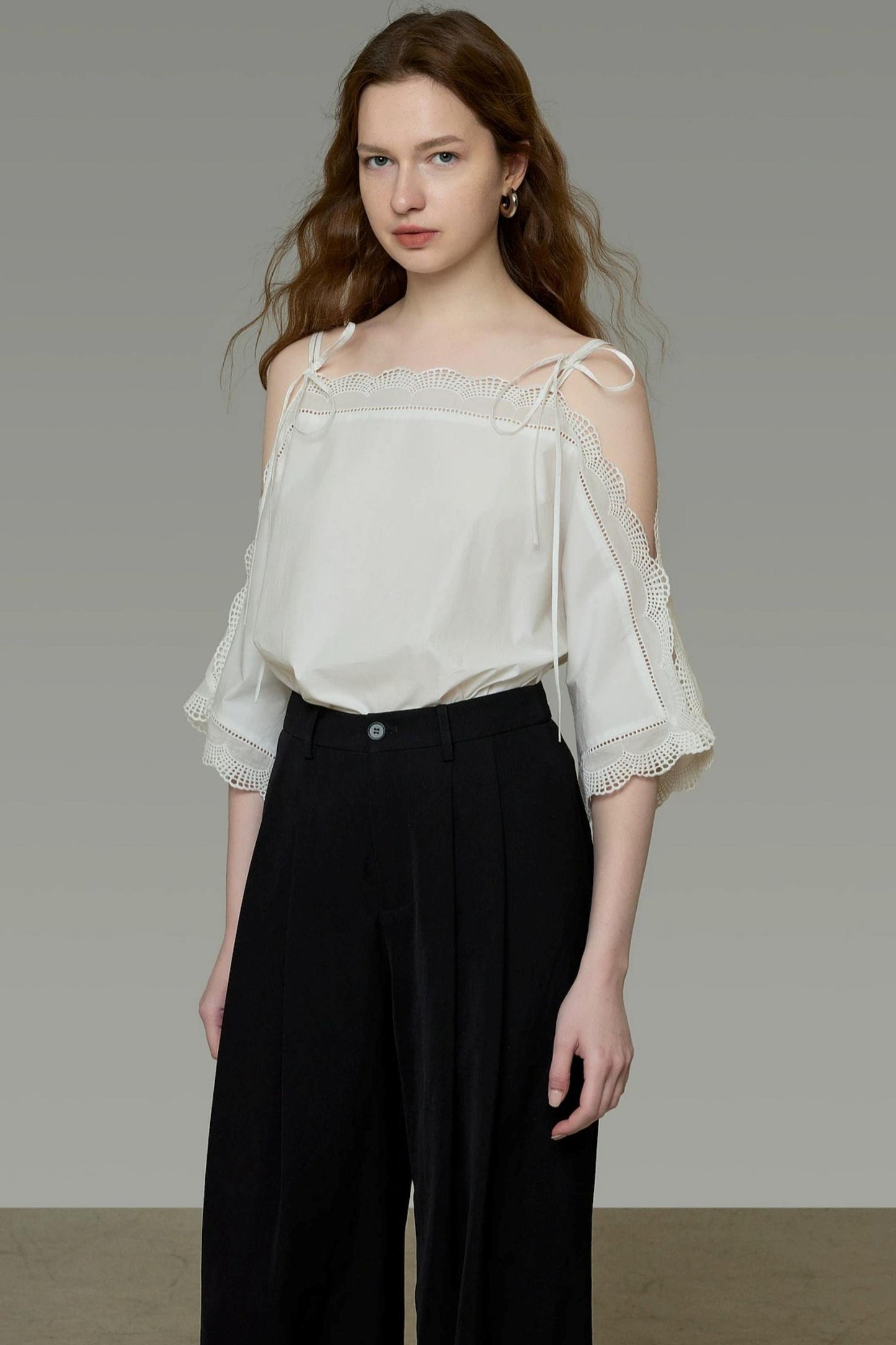 Off-Shoulder Lace Blouse