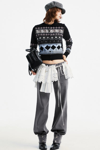 Lace Asymmetric Belt Accessory