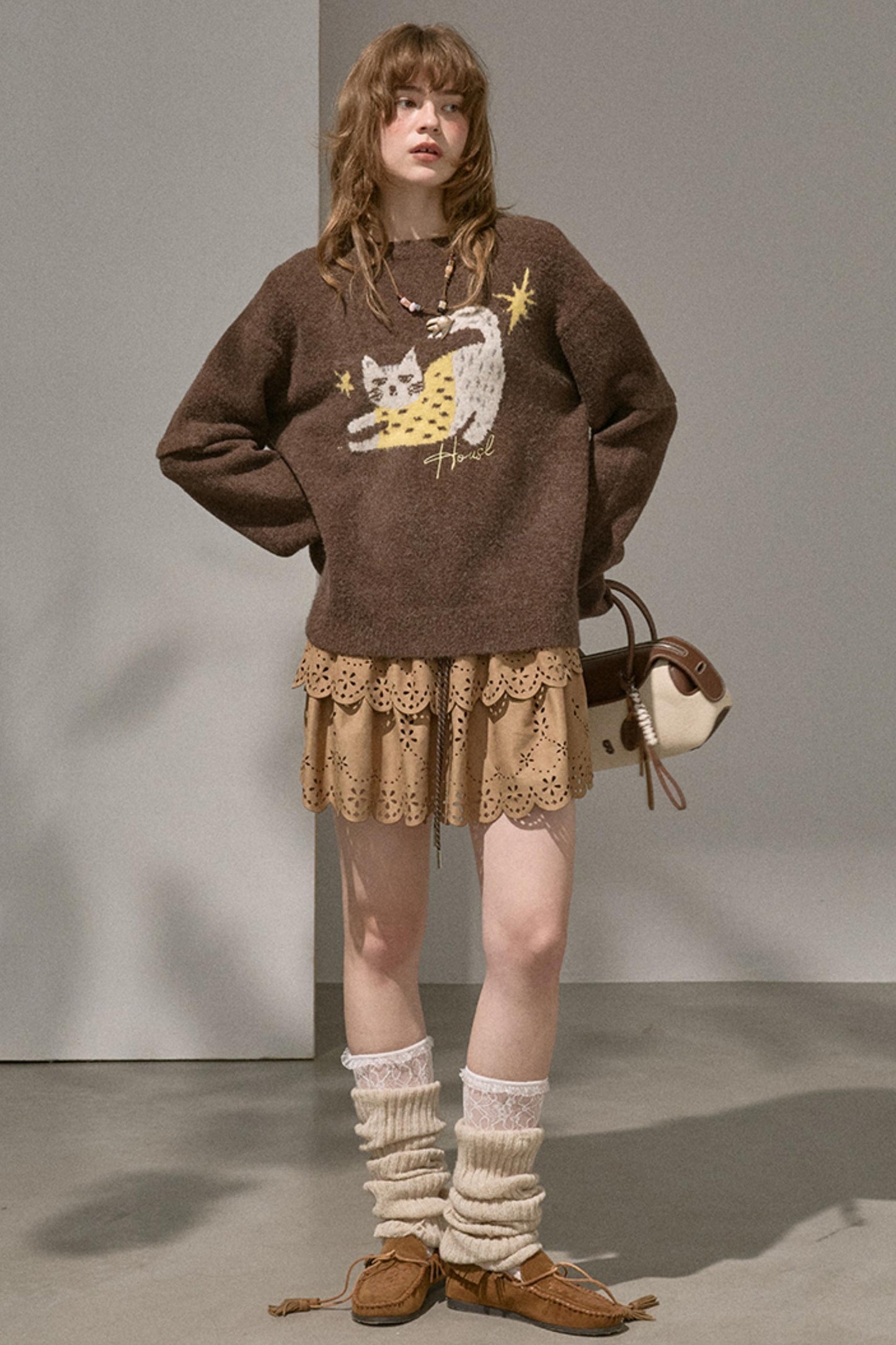 Cute Slouch Knit Sweater Top