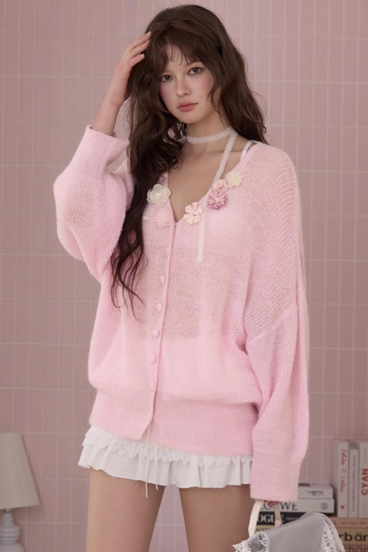 Sweet Floral Knit Sweater