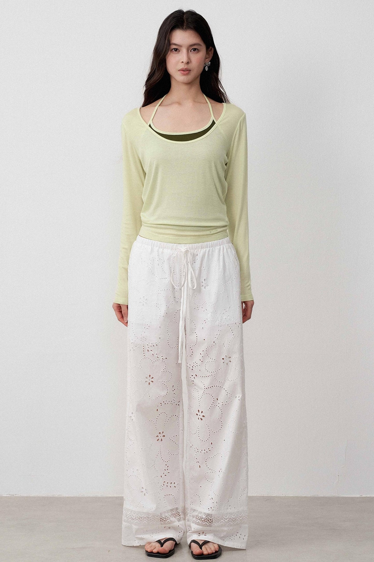 Orchid Merino Wool Halterneck Tops