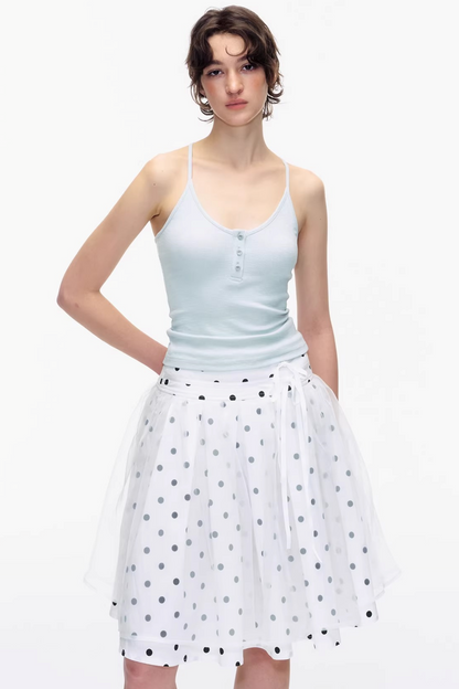 Pure Cotton Polka Dot Skirt