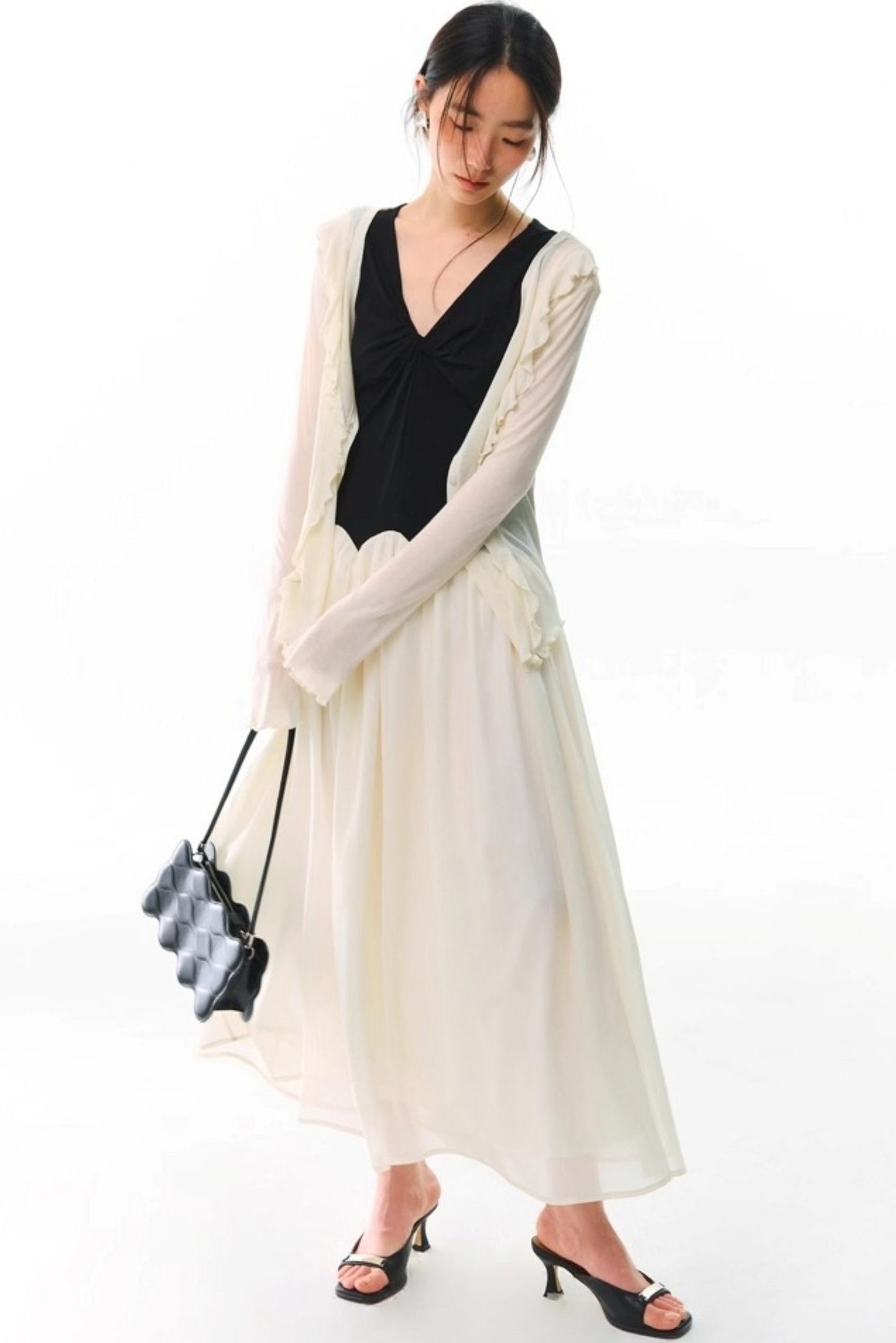 Sicilian Legend V-Neck Sleeveless Dress