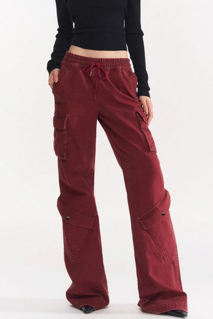 Red Vintage Cargo Pants