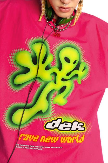 Retro Alien Streetwear Oberteil 