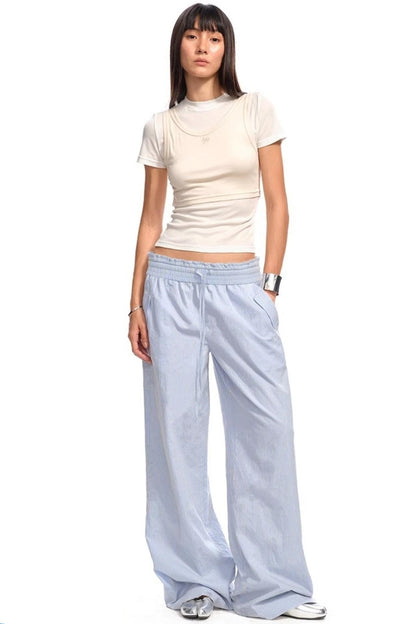 Striped Wide-Leg Pants