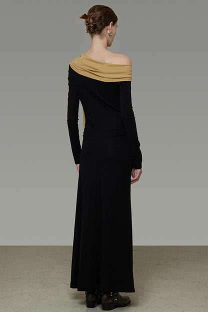 Slim Autumn One Shoulder Dress