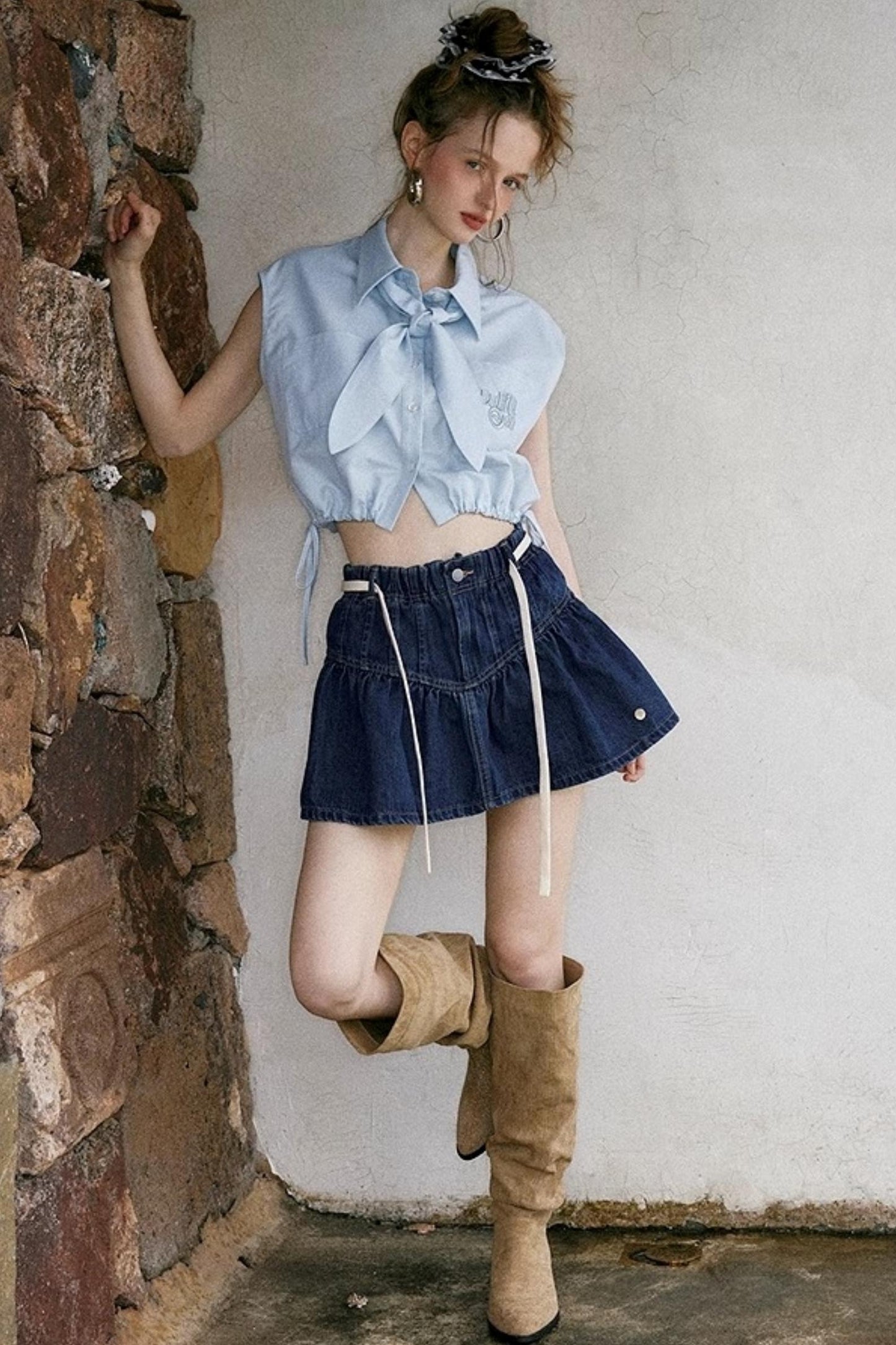 Tie-Back Sleeveless Top