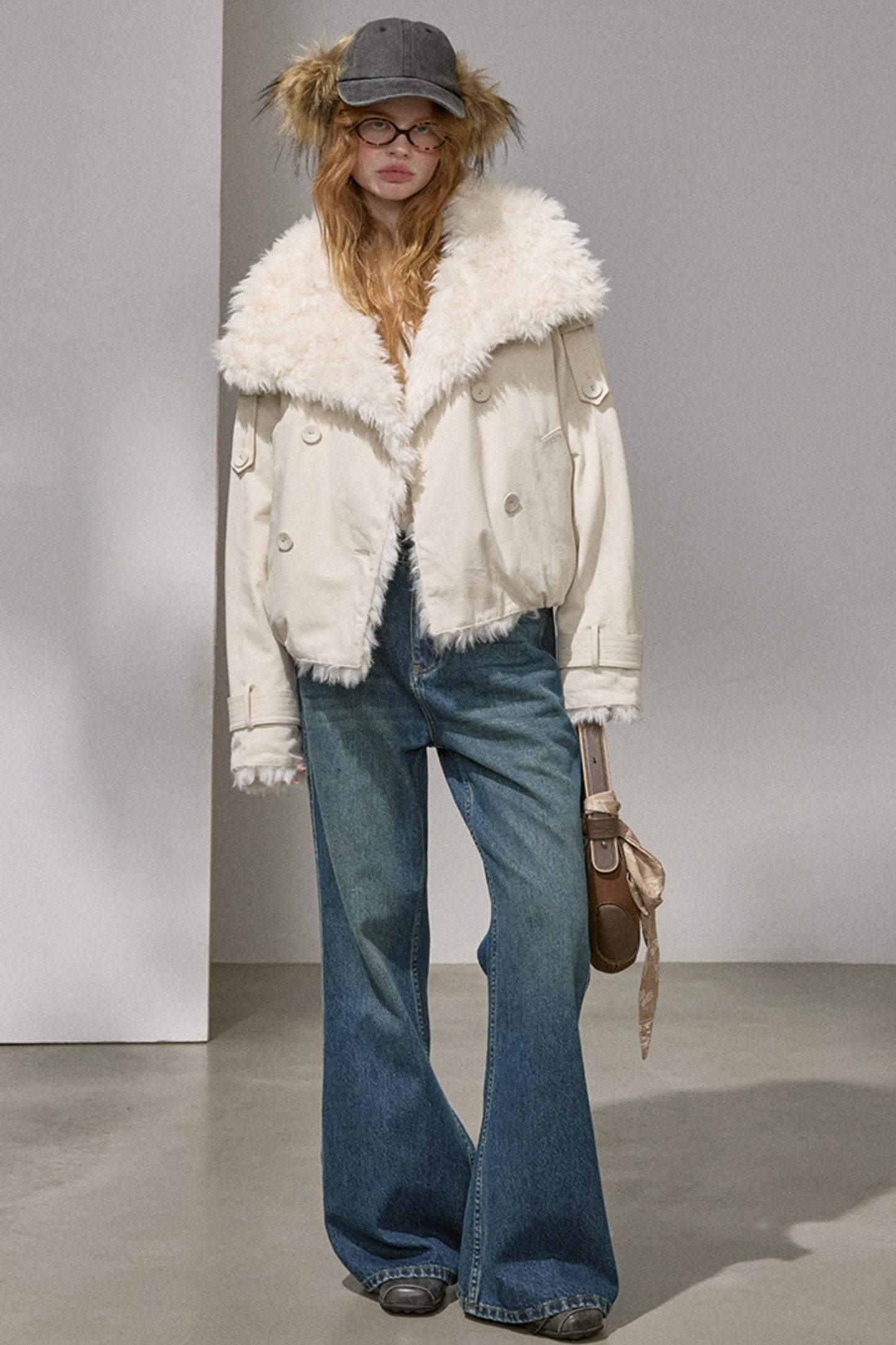 Embroidered Flared Denim Pants