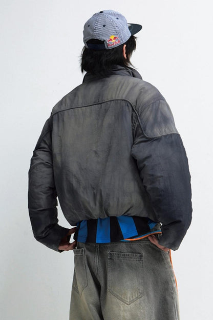 Gradient Cropped Padded Jacket