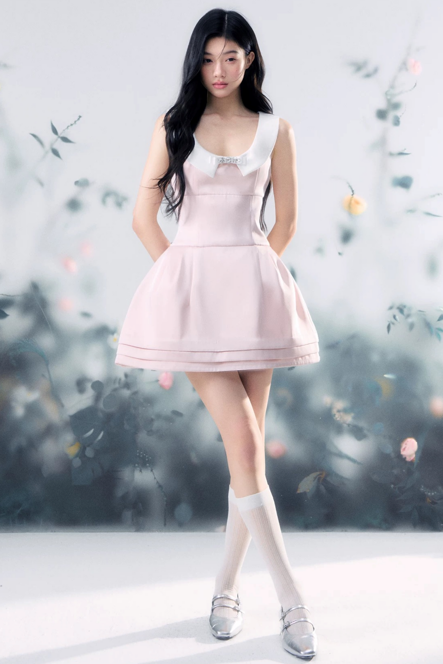 Pink Satin Vest Dress
