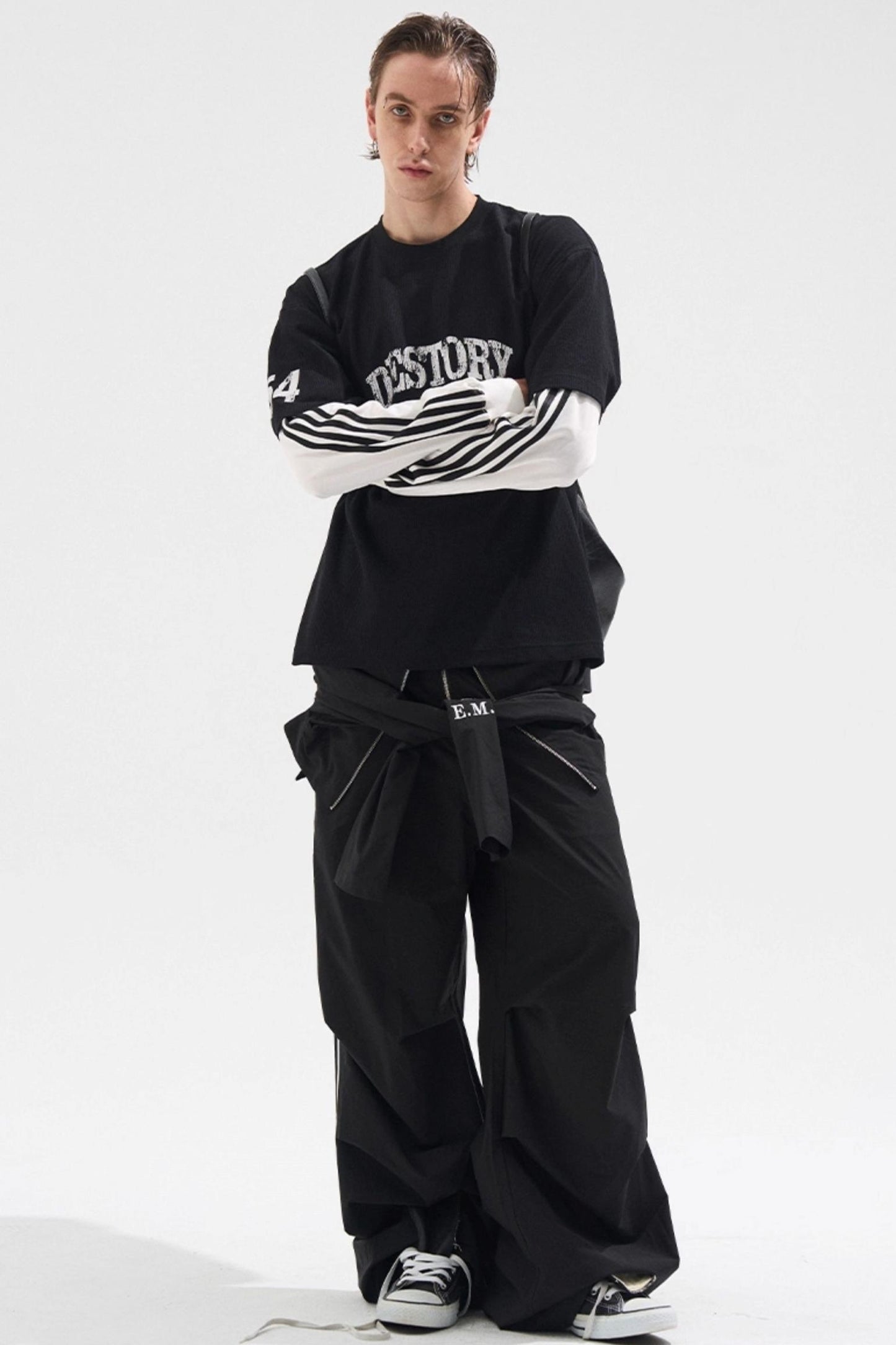 Fake Two Mottled T-Shirt