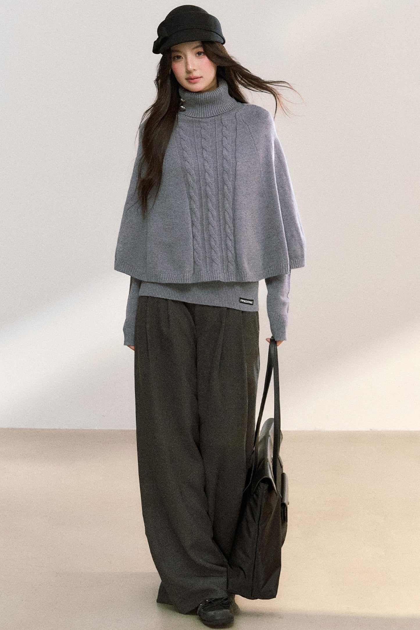 Twisted Turtleneck Sweater