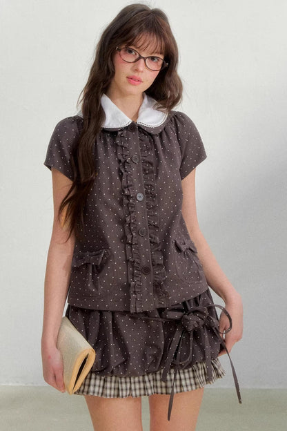 Orderly Wave Floral Skirt Set-Up