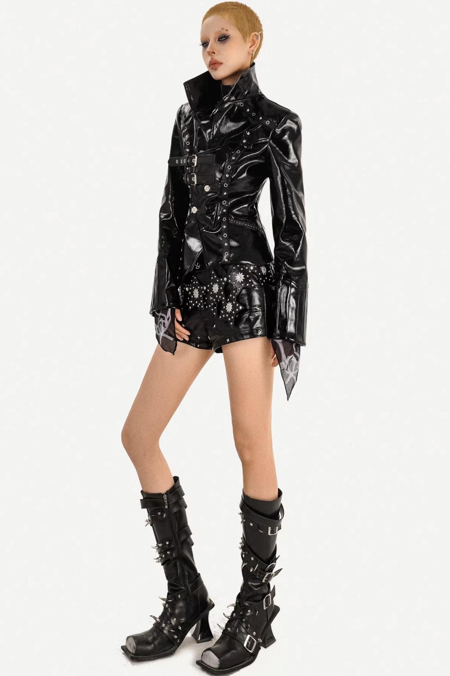 Black Studded Leather Jacket