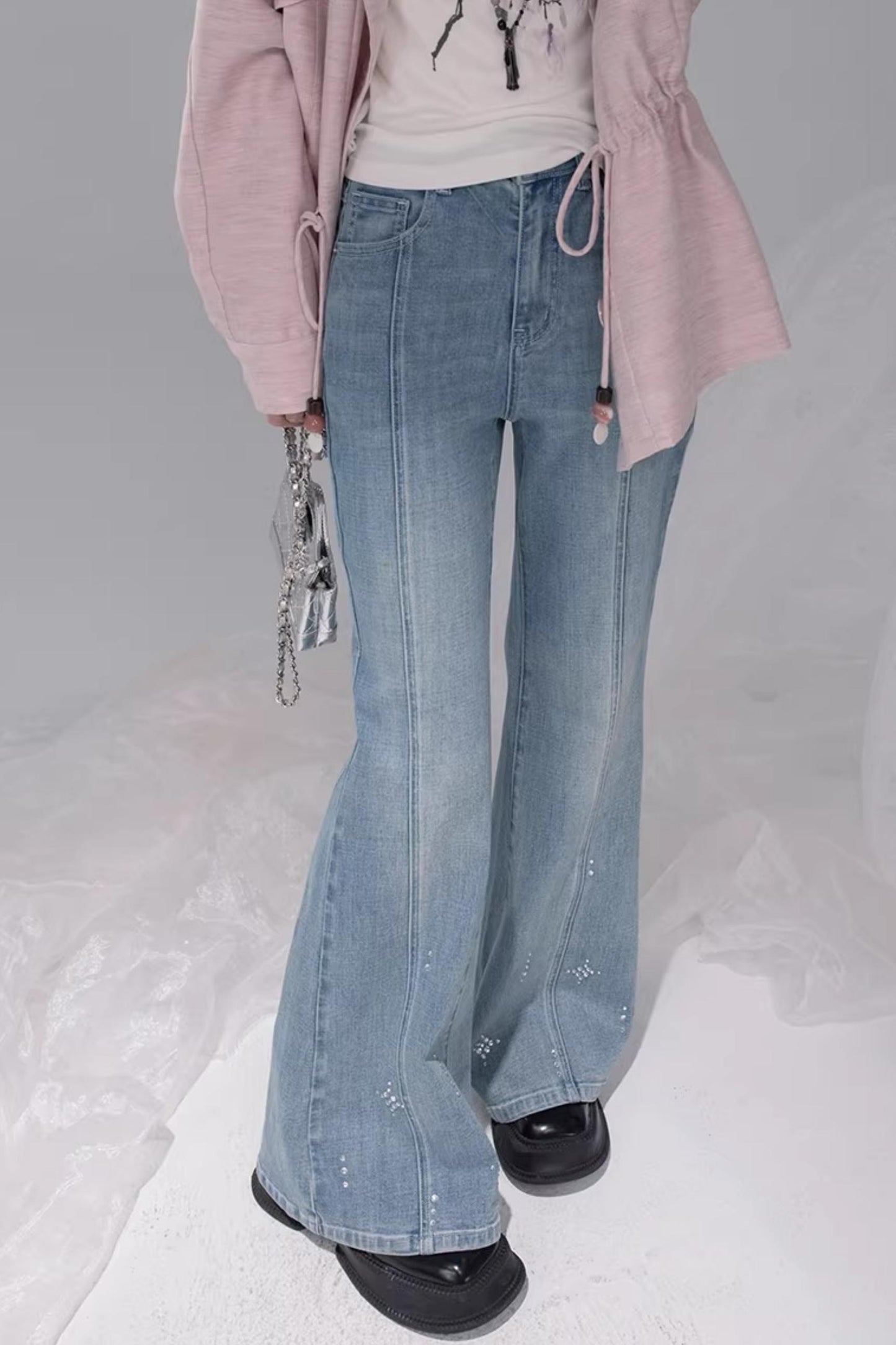 Starlight Blue Rhinestone Jeans
