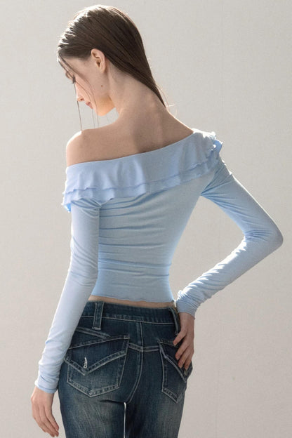 Ruffled One-Shoulder Top