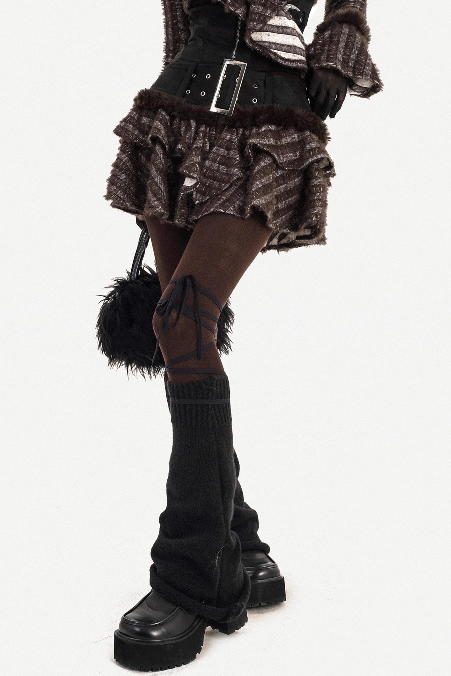 Retro Plaid Patchwork Skirt