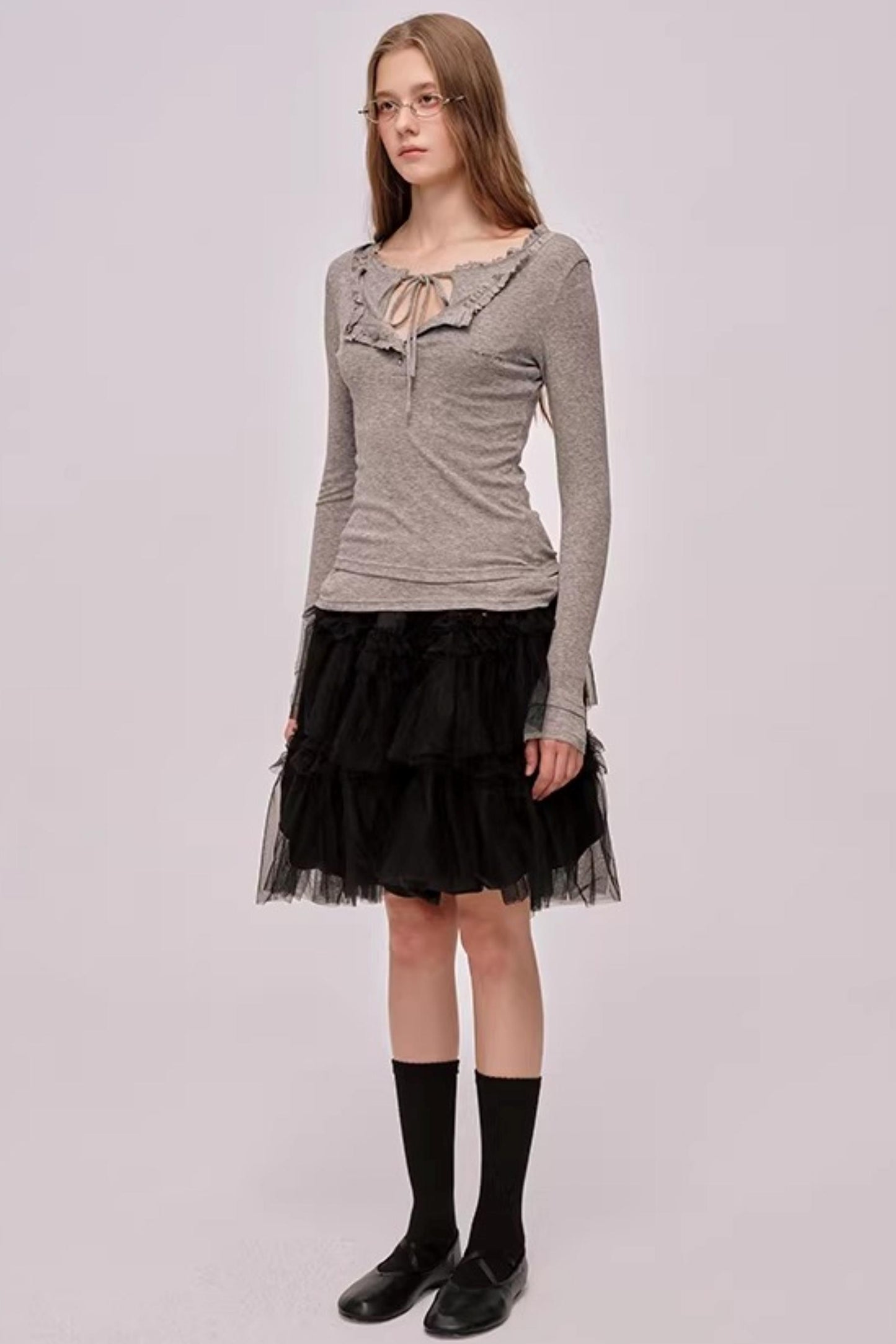 Layered Wave Lace Top