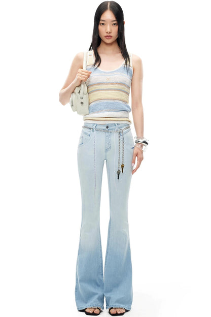 Hemp Tight-Fitting Bootcut Jeans