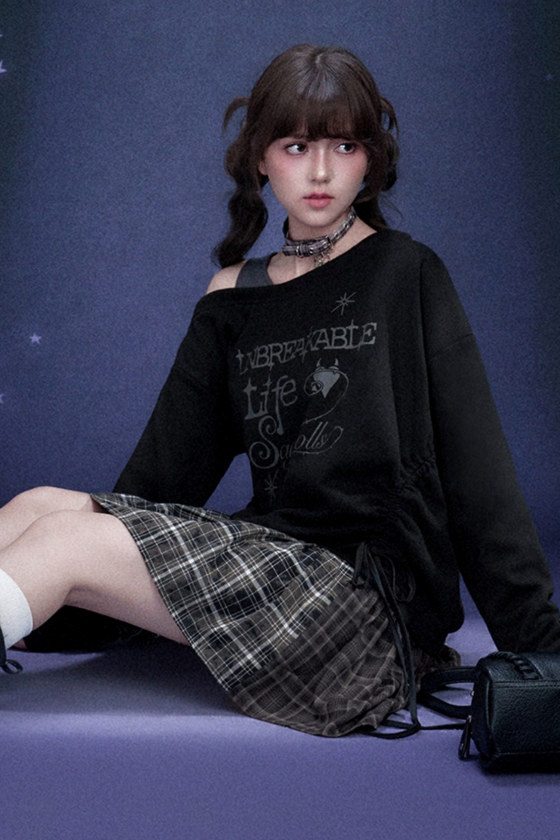 Dark Graffiti Sweatshirt Dress