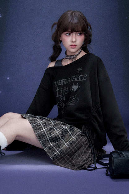 Dark Graffiti Sweatshirt Dress