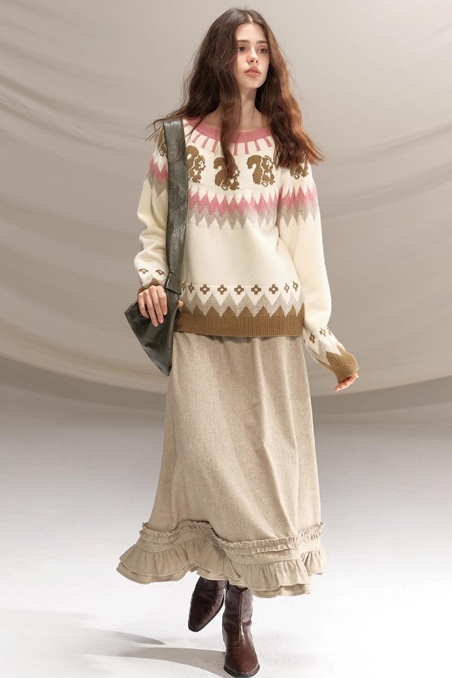 Peach Pinecone Wool Sweater