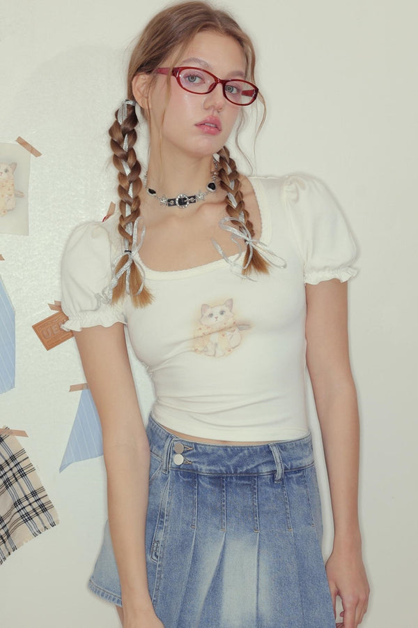 Vintage Bubble Sleeve Tee