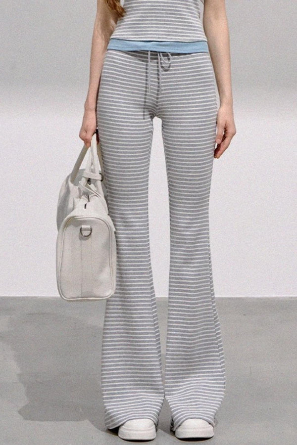 Mint Contrast Halterneck Knit Top Set-Up